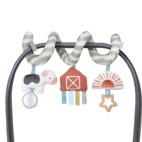 Vista 2 de Itzy Ritzy Juguetes para asiento de coche y cochecito con mordedor de conejo para edades de 0 meses en adelante