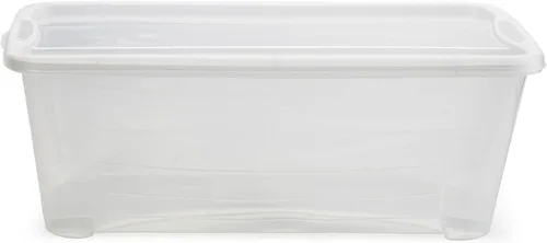Vista 4 de Life Story Caja de almacenamiento rectangular de plástico transparente de 6 cuartos de galón para organización del hogar y el armario, paquete de 4