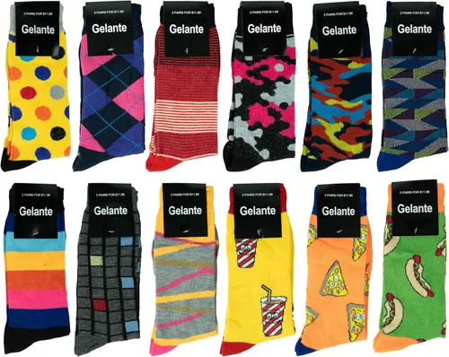 Vista 19 de 12 pares de calcetines de vestir para hombre