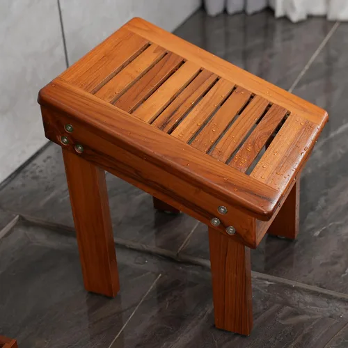 Vista 6 de Utoplike - Taburete de ducha de teca para afeitarse piernas, reposapiés de baño para afeitado