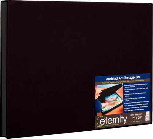 Vista 15 de HG Art Concepts Eternity Archival Clamshell - Caja de almacenamiento de fotos, color negro, 8.5 x 11 pulgadas, para almacenar obras de arte, fotos
