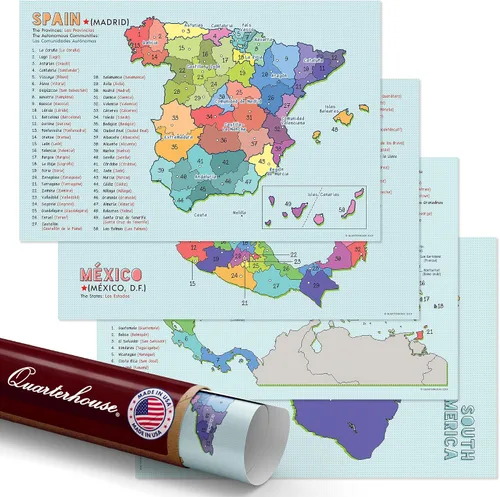 Vista 13 de Quarterhouse Juego de 7 carteles de cultura hispana, materiales de aprendizaje en español para estudiantes y profesores de K-12, 12 x 18 pulgadas
