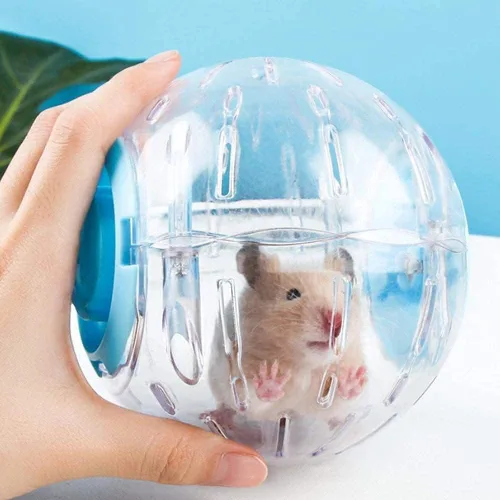 Vista 6 de Flash - Bola de cristal de hámster enano para hámsters de menos de 4 pulgadas, juguete de ejercicio de actividad para correr, transparente