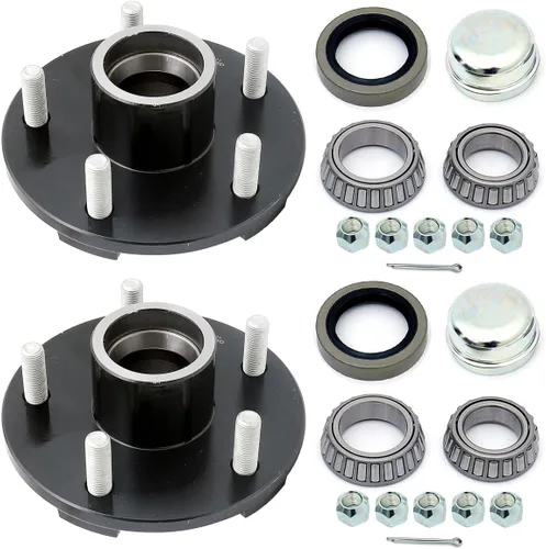 Vista 11 de Kits de rodamientos de cubo de remolque, 4 pernos en cubo circular de 4 pulgadas, apto para eje de 2,000 libras, con rodamientos de diámetro