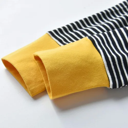 Vista 8 de Conjunto de sudadera con capucha de manga larga a rayas para bebé (niño) de Rebey