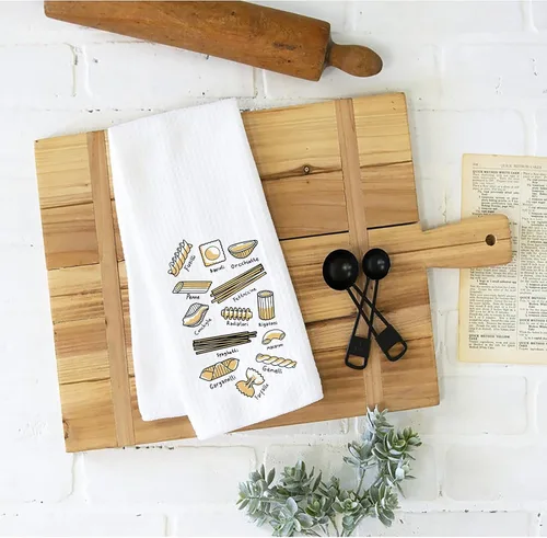 Vista 3 de WCGXKO Toalla de cocina – Tejido de gofre, mezcla de poliéster y poliamida, 16 x 24 pulgadas, 1 toalla Conchiglie, divertido regalo para los amantes
