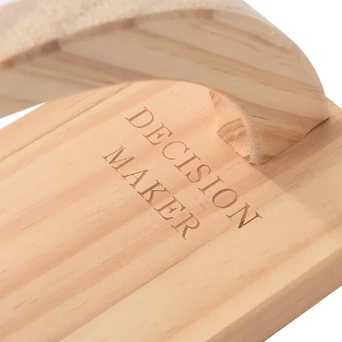 Vista 8 de Moiitee Creative Decision Maker - Juguete de mesa de madera con péndulo magnético oscilante, oscila para encontrar respuestas a tus preguntas