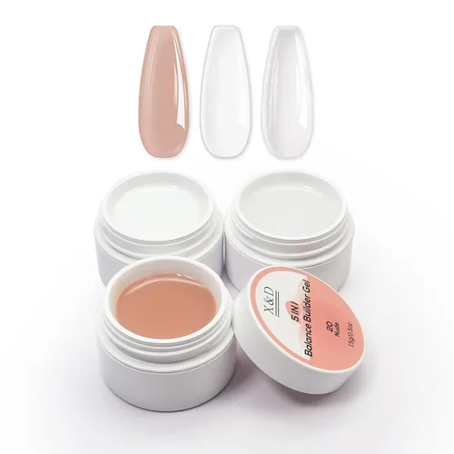 Vista 14 de X&D Kit de uñas de poligel, 3 piezas de gel de uñas de gel natural transparente, kit de gel de uñas de secado rápido, juego de gel de uñas