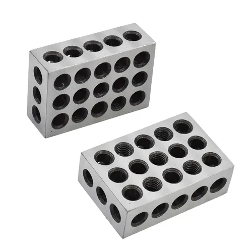 Vista 3 de 1 par de 1-2-3 bloques emparejados par con 23 agujeros de precisión Machinist Fresado 0.0002 in apto para fresadora plantilla