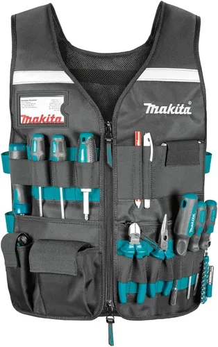 Vista 2 de Makita P-72089 Chaleco de Trabajador Nueva Versión E-05636 Chaleco de Herramientas para Carpinteros / Tamaño Universal