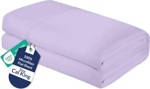 Vista 102 de Royale Linens Sábana Plana Individual – Sábanas Planas de Microfibra Cepillada Ultra Suave 1800 Solamente – Sin Arrugas y Resistentes a las Manchas