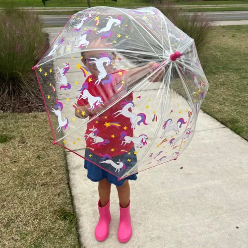 Vista 13 de Totes- Paraguas de burbujas transparente para niños con mango de fácil agarre), 2236N53
