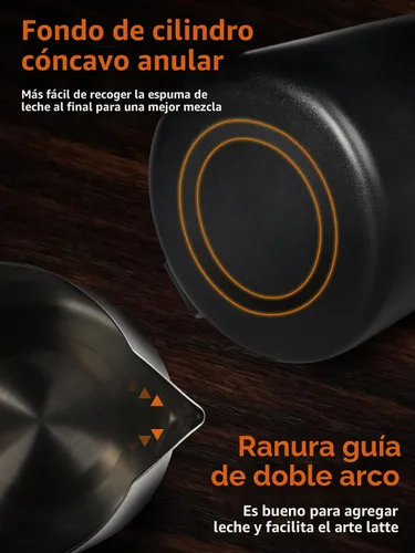 Vista 3 de Jarra de espuma de la leche de la taza del espumador de la leche, taza del Negro