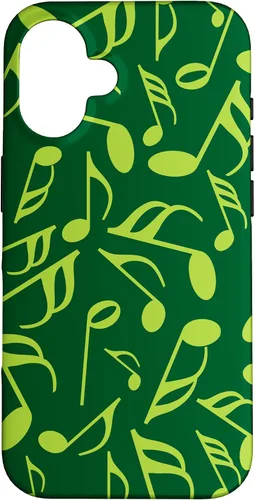 Vista 28 de Funda para iPhone 11 Pro Max con notas musicales verdes