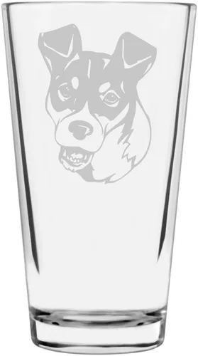 Vista 379 de Podenco Canario - Vaso de pinta de 16 onzas con temática de perro personalizado