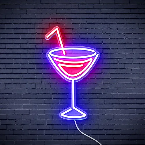 Vista 4 de AdvPro Seco Martini Flex Silicona LED Neon Sign - Azul - st16s32-fnu0207-b