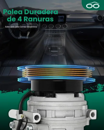 Vista 5 de SCITOO Compresor de CA apto para Hyundai Tucson 2.0L 2008-2009, compresor de aire acondicionado para Kia Sportage 2.0L 2008 2009 2010