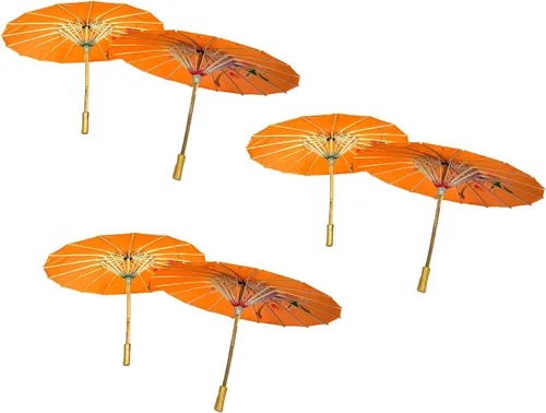 Vista 2 de TJ Global - Sombrilla de 6 paraguas chinos japoneses de 33 pulgadas para bodas, fotografías, disfraces, cosplay, decoración y otros eventos, 6