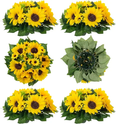 Vista 35 de BLOSMON Bolas de Flores para Bodas, Centros de Mesa de Rosas, 2 Piezas, Flores Artificiales Negras, Bolas Florales Colgantes, Decoración de Arreglos