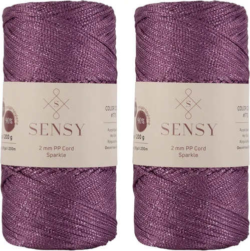 Vista 30 de Sensy Premium 2mm 229.5 metros de cuerda de poliéster 100% cordón de polipropileno Cordón de macramé 2mm Cordón para bolso de crochet Hilo