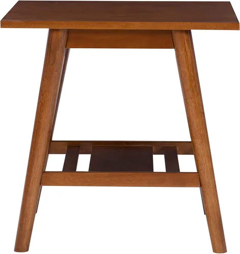 Vista 7 de Linon Melissa Mid-Century - Mesa auxiliar de nogal