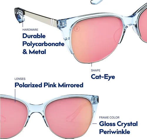 Vista 15 de Blenders Eyewear Starlet – Gafas de sol polarizadas con montura de ojo de gato – 100% protección UV – Gafas de moda para mujer