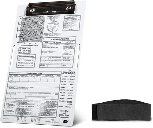 Vista 5 de CYA Student Pilot Bundle Aviation Pilot Kneeboard - Ordenador de vuelo E6b mejorado - Plotter giratorio