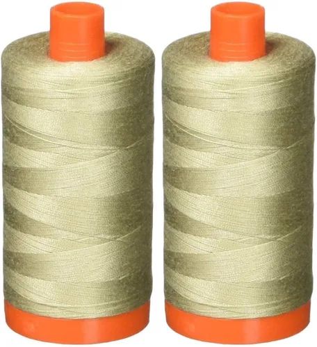 Vista 6 de Aurifil Mako 50wt Hilo 2 Carretes Grandes (Aluminio (2615))