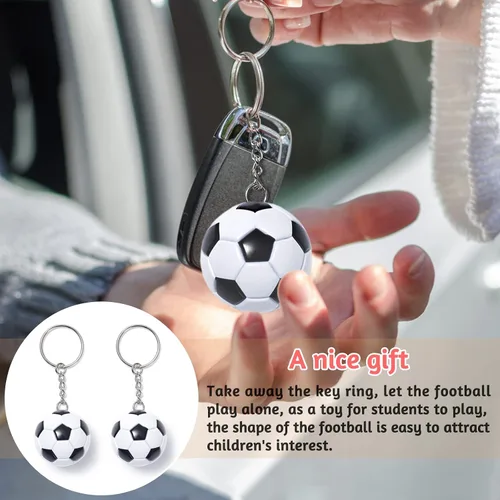 Vista 6 de 10 llaveros de pelota de fútbol, mini llavero de fútbol, llavero de pelota deportiva para recuerdos de fiesta, recuerdo de equipo, recompensas