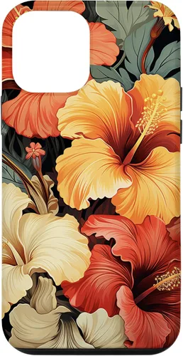 Vista 16 de Hawaiian Tropical Design Yellow Red Hibiscus Plumeria Case for iPhone 17