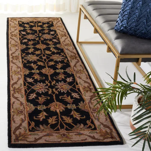 Vista 16 de Safavieh colección Heritage HG628A - tapete oriental tradicional hecho a mano de lana verde oscura y dorada, Lana, negro / beige (Black/ Beige)