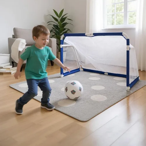Vista 2 de Portería de fútbol plegable para jóvenes y niños, red de fútbol plegable portátil, portería de fútbol para el hogar, al aire libre