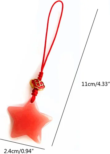 Vista 3 de hejhncii Llavero de estrella luminosa colgante de bolso de moda unisex llavero colgante colgante de pareja brillante en la oscuridad, BL