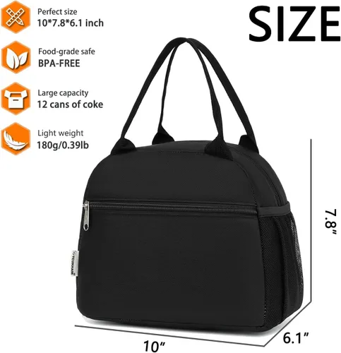 Vista 3 de GYEUKHAM - Bolsa de almuerzo para mujeres, fiambrera para hombres adultos y niños niñas, pequeña y linda, con gran capacidad, bolsa de almuerzo