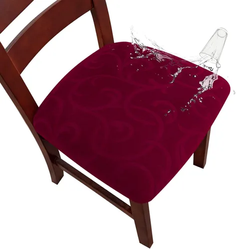 Vista 8 de Genina Fundas Impermeables de Asiento para Silla Fundas de Silla de Comedor Fundas de Asiento Elásticas para Protector de Silla de Comedor Fundas