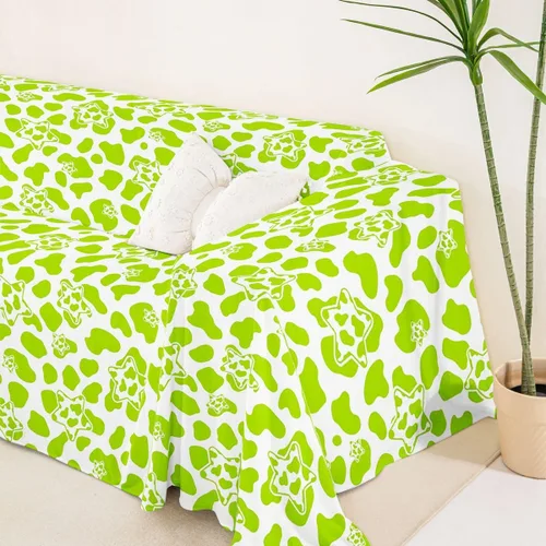 Vista 5 de Erosebridal Funda protectora para sofá, diseño de vaca lechera, diseño de vaca verde manzana, funda acolchada para sofá de animales occidentales
