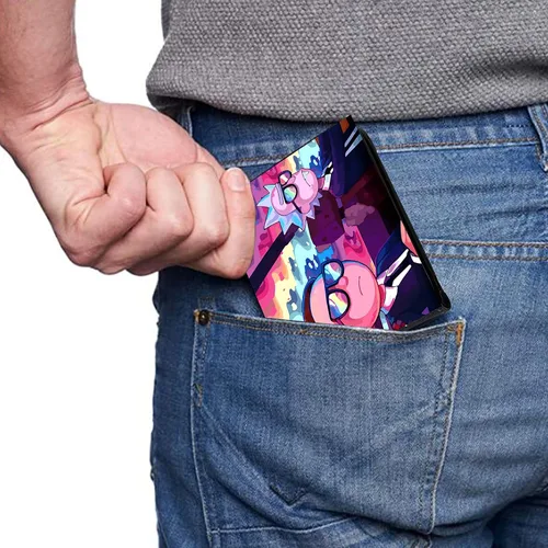 Vista 3 de Mulafnxal Cartera de cuero de dibujos animados anteojos niño Minimalista