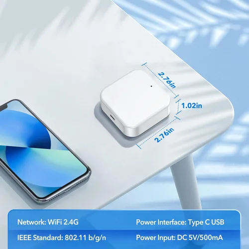 Vista 3 de Puerta de enlace inteligente Wi-Fi, concentrador G2 para entrada sin llave, control remoto y administración de cerrojo Bluetooth con aplicación