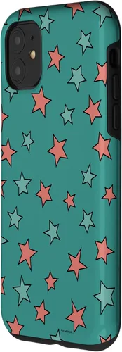 Vista 2 de Funda para iPhone 11 Heartstopper con patrón de estrellas de varios