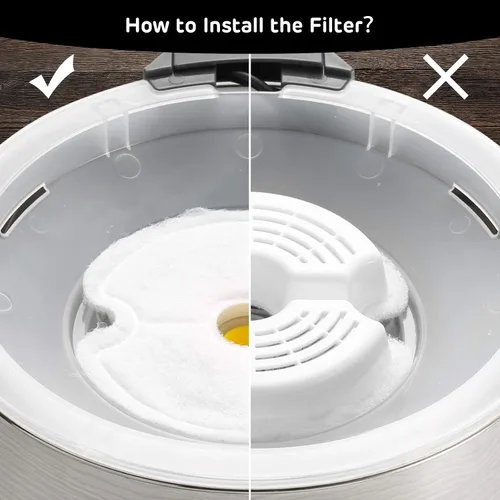 Vista 4 de iPettie Filtros de carbono para fuente de agua Neverland Cat y fuente de agua para gatos de acero inoxidable, IP-670-F8, 8 paquetes