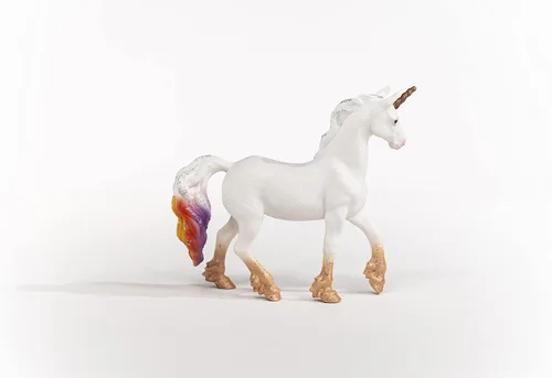 Vista 5 de Schleich bayala - Figura mítica de yegua de unicornio arcoíris con detalles decorativos brillantes y cuerno en espiral brillante, juguete divertido