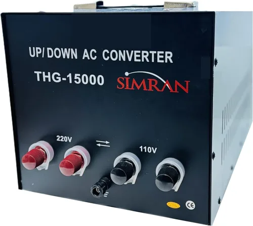 Vista 4 de Simran THG-100T Convertidor de transformador de voltaje elevador y descendente para 110 V y 220/240 V, 100 vatios