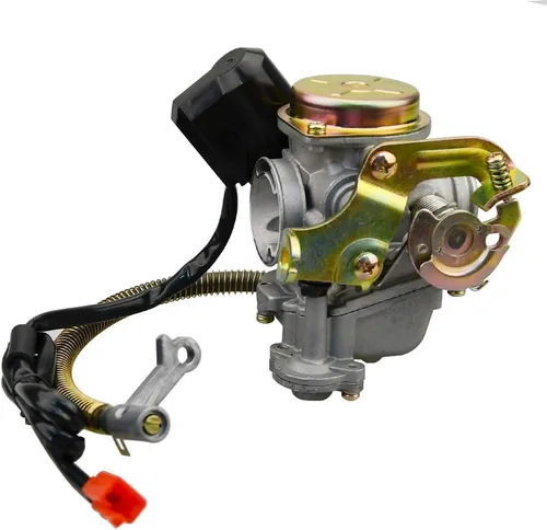 Vista 4 de GY6 50CC 49CC Carburador con estrangulador eléctrico para scooter de 4 tiempos, ciclomotor 139QMA 139QMB Taotao Engine PD18J Carb con kit de filtro