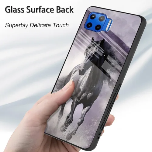 Vista 104 de Funda para Motorola Moto Edge 2022, cubierta trasera de vidrio templado con protector de pantalla, funda protectora a prueba de golpes para Motorola