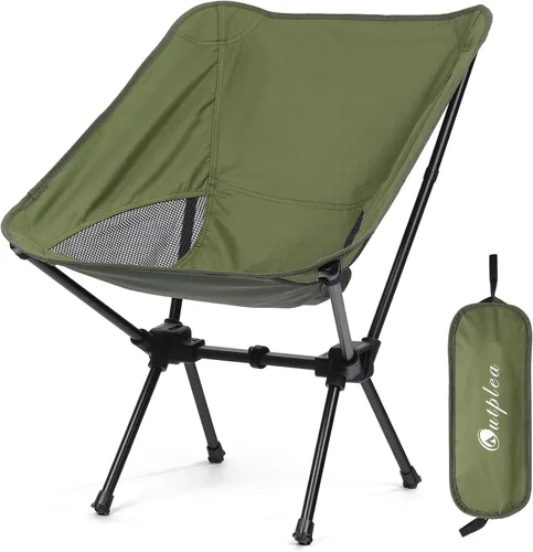 Vista 14 de Silla de camping portátil plegable, silla de senderismo ligera y compacta, silla de playa para adultos, azul