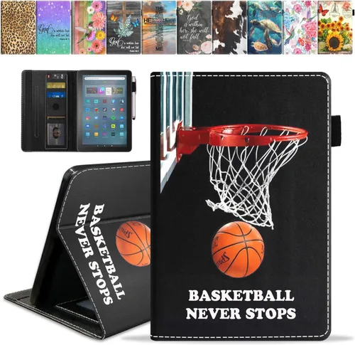Vista 32 de Funda para tableta Amazon Fire Max 11 (11 pulgadas, 13ª generación, versión 2023) con ranura para tarjetas y apagado y encendido automático, funda