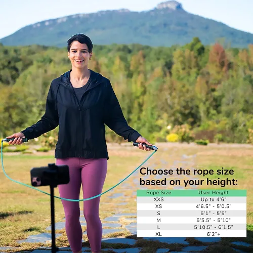 Vista 2 de Crossrope Cuerdas de salto con peso de repuesto - Cuerdas de repuesto - Asas no incluidas 1/2 libra