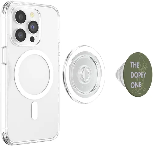 Vista 4 de Disney Blancanieves Dopey Dopey The Dopey One Outlined PopSockets MagSafe PopGrip para iPhone