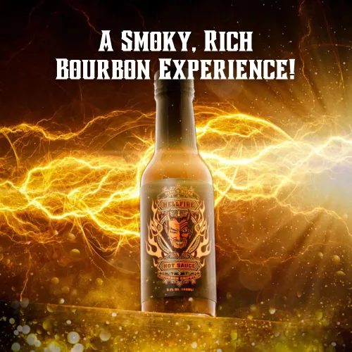 Vista 5 de Hellfire Hot Sauce Devil's Blend - Paquete de regalo de salsa picante gourmet con 4 sabores picantes (cuatro botellas de 5 onzas)