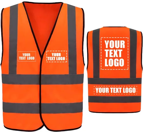 Vista 12 de AYKRM chaleco de alta visibilidad de 12 colores con alta visibilidad reflectante para trabajo de construcción y seguridad (XS-8XL)